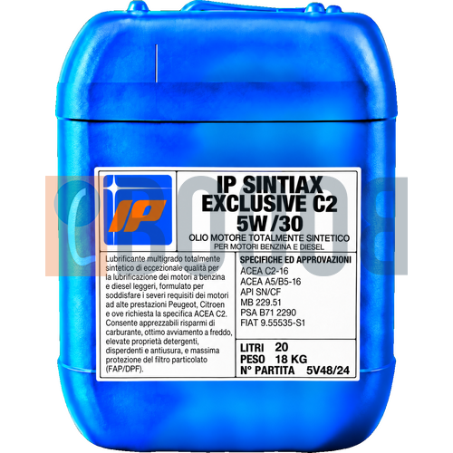 IP SINTIAX EXCLUSIVE C2 5W30 TANICA DA 20/LT
