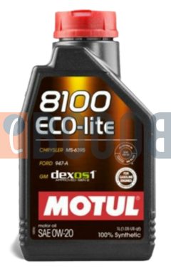 MOTUL 8100 ECO-LITE 0W20 FLACONE DA 1/LT MOTUL 8100 ECO-LITE 0W20 FLACONE DA 1/LT