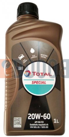 TOTAL SPECIAL 20W60 FLACONE DA 1/LT TOTAL SPECIAL 20W60 FLACONE DA 1/LT