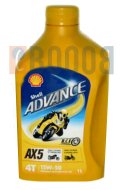 SHELL ADVANCE 4T AX5 15W50 FLACONE DA 1/LT